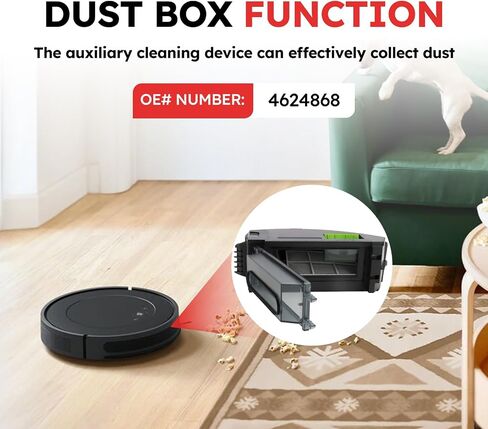 4624868 Dust Bin Box Replacement Compatible for IRobot Roomba e/i Series i7 e5 e6 i1 i3 i4 i6 i7+ i8 J7 Parts (4624868) in Saudi Arabia