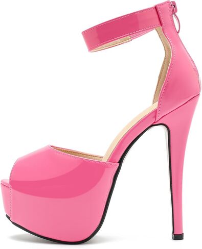 Liuruijia منصة حزام الكاحل للسيدات عالية الكعب Sexy Stiletto الكعب الزفاف الزفاف زقزقة أخمص القدم in Saudi Arabia
