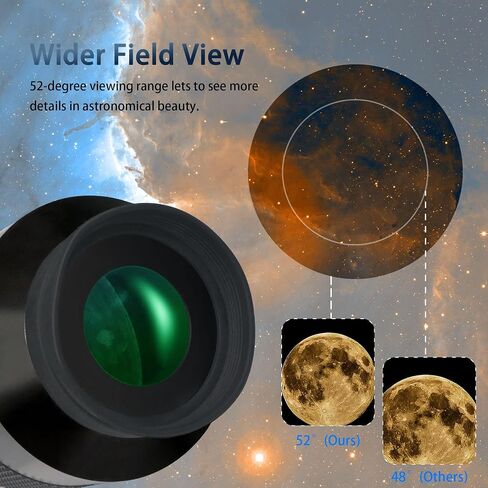 Astromania 2" Color/Planetary Filter for Telescope - #15 Yellow-Orange - Bundle with - 2" 56mm Plossl Telescope Eyepiece in Saudi Arabia