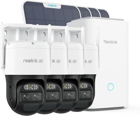 إعادة تشغيل Home Hub مع 4x Trackmix + 6W لوحة شمسية - كاميرات أمان شمسية 4K في الهواء الطلق مع تتبع تلقائي ، 360 درجة من الإمالة ، 8x هجينة ، رؤية ليلية ملونة ، اكتشاف الذكاء الذكي ، التخزين المحلي in Saudi Arabia