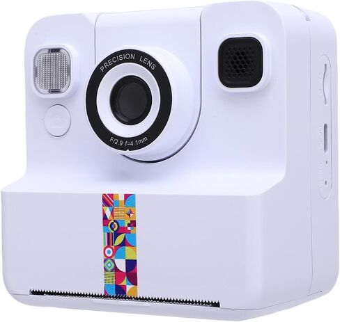 Kids Camera Instant Print, 1080P 24MP HD 2.4 Inch Screen Thermal Cameras with 180° Flip Lens, Flash Light and Selfie Function, Portable Toddler Toys for Girls Boys (Blue) in Saudi Arabia