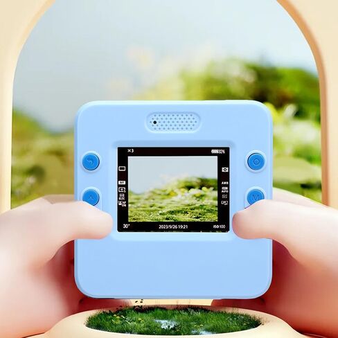 طباعة كاميرا للأطفال ، 1080p 24mp HD 2.4 بوصة شاشة كاميرات حرارية مع عدسة 180 درجة ، وضوء الفلاش ووظيفة صورة شخصية ، ألعاب طفل محمولة للفتيات الفتيات (الأزرق) in Kuwait