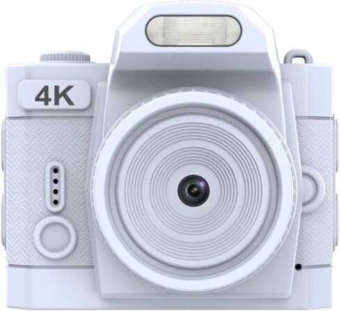 Fosa Mini Digital Camera ، Mini Camera Compact Travel ، سلسلة مفاتيح 64 ميجابكسل 4K مع شاشة HD كبيرة واسعة الزاوية LED Fill Fill Filters (White) in Kuwait