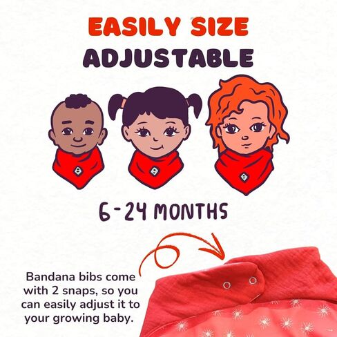 عكس Bandana Bibs-4-in-1 للجنسين Bandana Bandana و Baby Bibs للأولاد والبنات ، 3 حزمة ألوان صلبة للتسنين المطبخ والمرح للطباعة للتغذية in Saudi Arabia