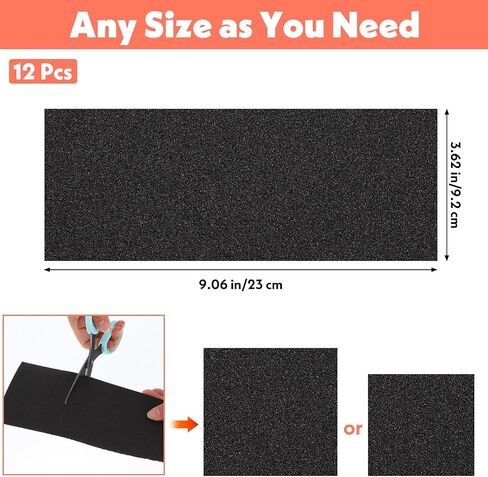 12 PCS Sandpaper Variety Pack, Assorted Wet Sanding Papers Automotive Wet Dry Sand Paper Assortment 120-3000 High Grit, Sandpaper Sheets with 3 Finger Cots for Wood Metal Sanding 9.06 x 3.62'' in Saudi Arabia