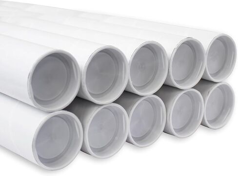 MagicWater Supply Mailing Tube 2 in x 9 in White - 6 Pack - for Shipping and Storage of Posters, Arts, Crafts, and Documents in Kuwait