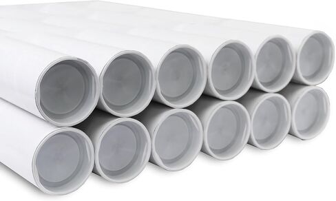 MagicWater Supply Mailing Tube 2 in x 9 in White - 6 Pack - for Shipping and Storage of Posters, Arts, Crafts, and Documents in Kuwait