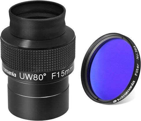 Astromania 2" Color/Planetary Filter for Telescope - #38A Dark Blue - Bundle with - 80 Degree Telescope Eyepiece 2 inch 15mm in Saudi Arabia