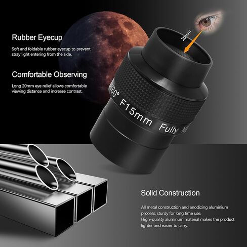 Astromania 2" Color/Planetary Filter for Telescope - #38A Dark Blue - Bundle with - 80 Degree Telescope Eyepiece 2 inch 15mm in Saudi Arabia
