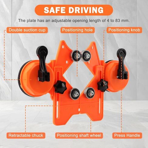 Drill Bit Hole Saw Guide, 4-84mm Portable Glass Tiles Drill Guide Adjustable Hole Locator Holder for Ceramic Glass Marble Tile(Green) in Saudi Arabia