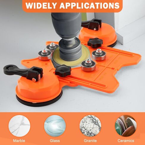 Drill Bit Hole Saw Guide, 4-84mm Portable Glass Tiles Drill Guide Adjustable Hole Locator Holder for Ceramic Glass Marble Tile(Green) in Saudi Arabia