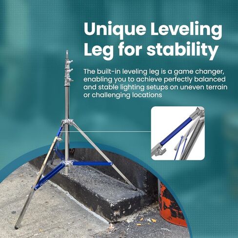 Flashpoint 9.9 'Light Stand Pro مع تسوية الساق والفضة in Kuwait
