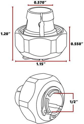 Maxllto استبدال 1/2 بوصة التوجيه Collet for Big Horn 19694 لـ Porter Cable 42950 Fits 690 6302 6902 691 6911 6912 694917 6931 694 891 893 895 7539 7518 5182 5702 7537 7536 518 in Saudi Arabia