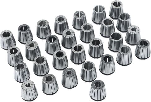 ER40 Spring Collet Set 1/8-1 Inch Carbon Steel Spring Collet Set for CNC Workholding Engraving and Milling Lathe Tools 29 Pcs in Saudi Arabia