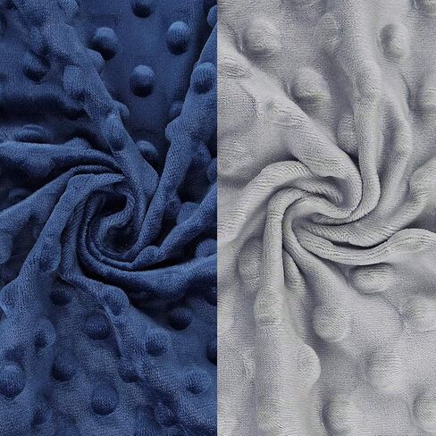 BlueSnail Soft and Strechy Minky Bassinet Fitted Sheet, Cradle Sheets for Bassinet Pad/Mattress 2pk (Bassinet, Navy+Gray) in Kuwait