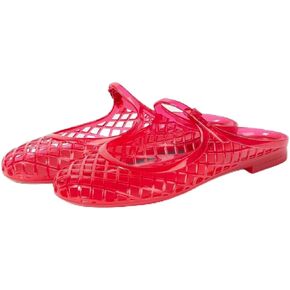MAVMAX Clear Jelly Slide Sandals for Women Mary Jane Mules Breathable Closed Toe Flat Summer Slip On Mesh Slides for Woman in Kuwait