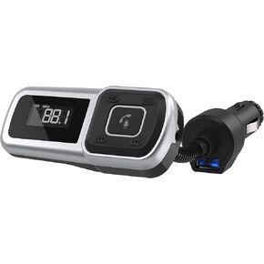 SCOSCHE BTFM3SR-SP BTFREQ Universal Bluetooth Handsfree Car Kit with FM Transmitter and 10-Watt USB Car Charger, Silver in Saudi Arabia
