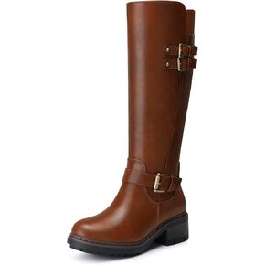Women's Knee High Boots: Round Toe Zipper Motorcycle Riding Boots | Low Block Heel Tall Boots for Fall Winter, Comfortable for All-Day Wear, Stylish Walking & Travel Shoes 2026 Size 6-11 in Saudi Arabia