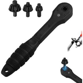 2-in-1 Ratchet Drill Drill مفتاح مفتاح ، أداة استبدال مفتاح Chuck للتدريب ، وأداة تثبيت التثبيت القابلة للتبديل العالمي ، متوافقة مع معظم التدريبات الكهربائية وأدوات الطاقة in Kuwait