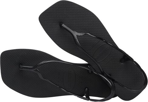 Havaianas Women's Soleil Sandals - صندل حزامين للنساء - الأسود ، 7/8 in Saudi Arabia