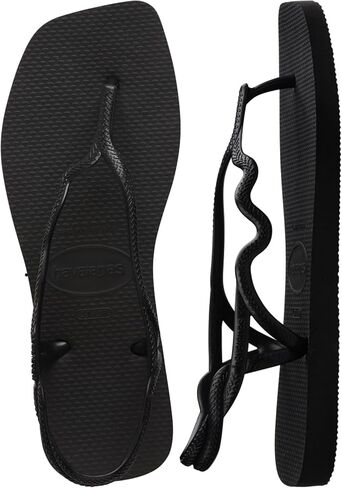 Havaianas Women's Soleil Sandals - صندل حزامين للنساء - الأسود ، 7/8 in Saudi Arabia