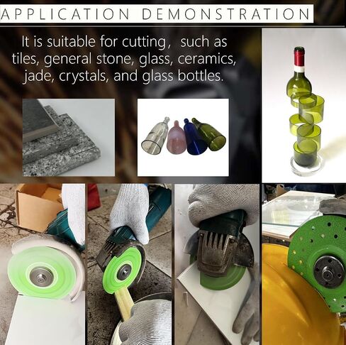 Diamond Chamfering Saw Blade for Angle Grinder,Rock Slab Grinding Disc,Glass Cutting Disc（10 Pieces） 4-1/2" X 7/8-inch Cutter, Cutting and Grinding Ceramics Glass Rock,Slab Crystals Tile and Jade in Saudi Arabia