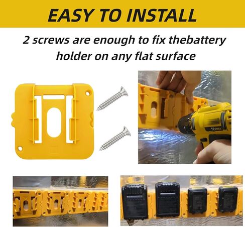 12 Pack Battery Mount Holder Compatible for Dewalt 20V 60V Battery Holder Fit for DCB200 DCB203 DCB205 DCB206 in Saudi Arabia