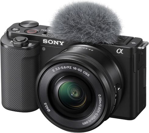 كاميرا Sony ZV-E10 بدون مرآة مع E PZ 16-50 مم F/3.5-5.6 OSS LENS + 128 GB ذاكرة + بطارية إضافية + حالة الكاميرا + ترايبود + المزيد (حزمة 22pc) in Saudi Arabia