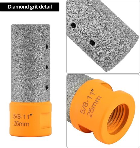 QWORK 2" Diamond Beveling Chamfer and Finger Milling Bit Set – Precision Enlargement and Edge Finishing for Tile, Porcelain, Granite, and Marble with 5/8-11 Thread Connection in Saudi Arabia