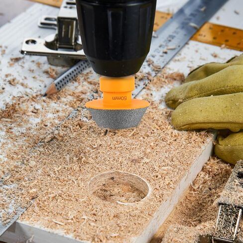 QWORK 2" Diamond Beveling Chamfer and Finger Milling Bit Set – Precision Enlargement and Edge Finishing for Tile, Porcelain, Granite, and Marble with 5/8-11 Thread Connection in Saudi Arabia