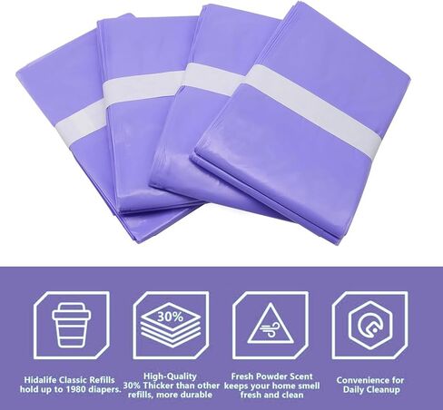 تعبئة التعبئة فقط متوافقة مع عبوات Dekor Classic Diaper Pail ، وحافلة تعبئة PAIL PAIL EXTRA in Kuwait