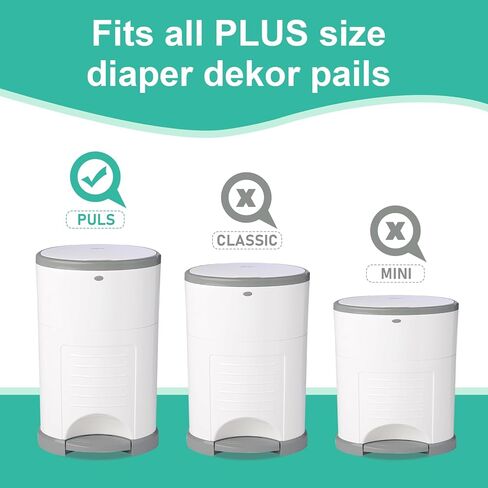 Refills Compatible with Dekor Plus Diaper Pail,4 Pack Diaper Pail Refill Bags Liners, Reinforced Thickness Diaper Trash Bags, Holds up to 2320 Diapers,Tropical Fruit in Kuwait