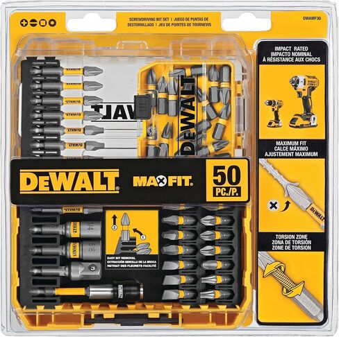 Dewalt 50 PC Max Fit Screcriving Bit مع STAGESCASE+ SYSTEM (DWAMF50) in Saudi Arabia