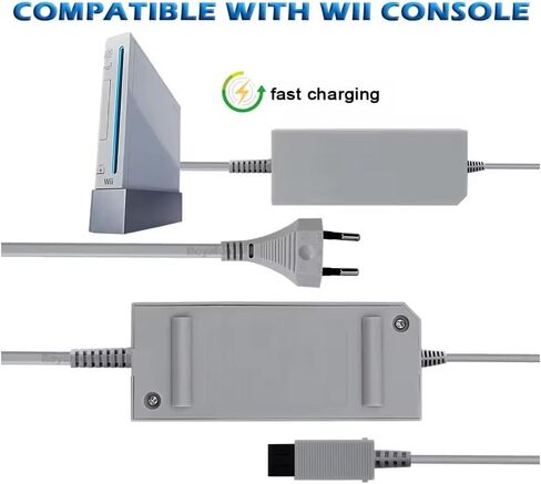 OSTENT US Type AC Wall Adapter Power Supply Replacement for Nintendo Wii Console Video Game in Kuwait