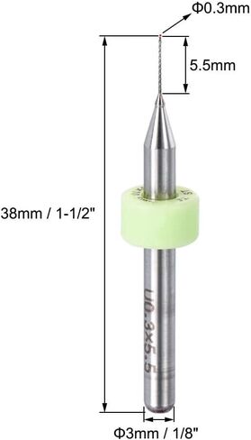 #US 20pcs PCB Drill Bits 0.3mm Tungsten Rotary Tool Jewelry CNC Engraving in Saudi Arabia