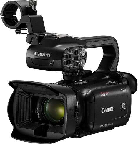 Canon XA65 احترافية UHD 4K Camcorder مع ZOOM البصري 20X ، 3G-SDI ، صوت XLR المزدوج ، 3.5 "شاشة تعمل باللمس ، USB-C ، البصرية ، حزمة البث المباشر مع حقيبة 200es + أكثر in Kuwait