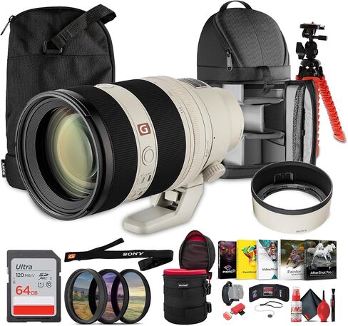 Sony Fe 50-150mm F/2 GM Telephoto Zoom Lens-Speed ​​and Sharpness المؤيدة للرقم (SEL50150GM) + مجموعة مرشح + حقيبة تحمل على الظهر + برنامج التصوير + CASE + 64GB بطاقة الذاكرة + المزيد (متجدد) in Kuwait