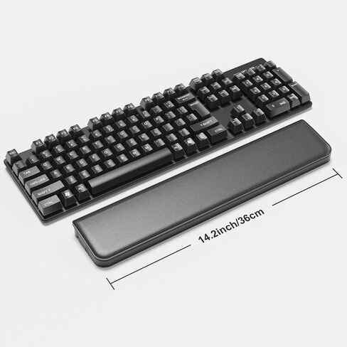 Aijeff Keyboard Wrist Rest with Cleaning Kit, Ergonomic Design Wrist Rest for Computer Keyboard, Laptops, Tablets, Wrist Support for Typing, Gaming, Black in Saudi Arabia