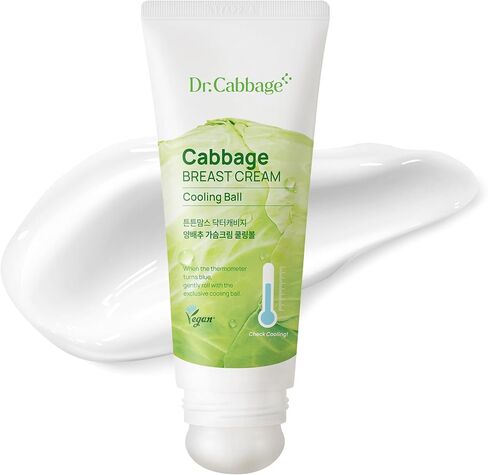 Dr.Cabbage Cabbage Cream 3.38 أوقية مع قضيب كرة تبريد خاص | لإنشاء ، التهاب الضرع ، توقف الرضاعة | موثوق بها من قبل كوريا الأم ، الرضاعة الطبيعية Essencial in Saudi Arabia