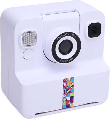 كاميرا طباعة فورية EBTOOLS ، شاشة 2.4 بوصة عالية الدقة ، 24 ميجابكسل ، تسجيل فيديو 1080 بكسل ، صورة شخصية ، كاميرا 180 درجة ، إطارات ومرشحات ممتعة ، بطارية 1200mAh ، 1G ، للطلاب ، المبدعين (أبيض) in Kuwait