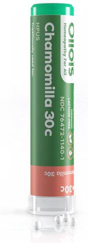 OLLOIS Chamomilla 30c Organic, Lactose-Free Homeopathic Medicine, 80 Pellets (Pack of 1) in Saudi Arabia