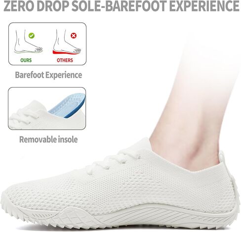 Barefoot Shoes Women Zero Drop Minimalist Tennis Sneakers Slip On Lightweight Comfortable for Gym Running Trail Workout Walking Shoes in Saudi Arabia
