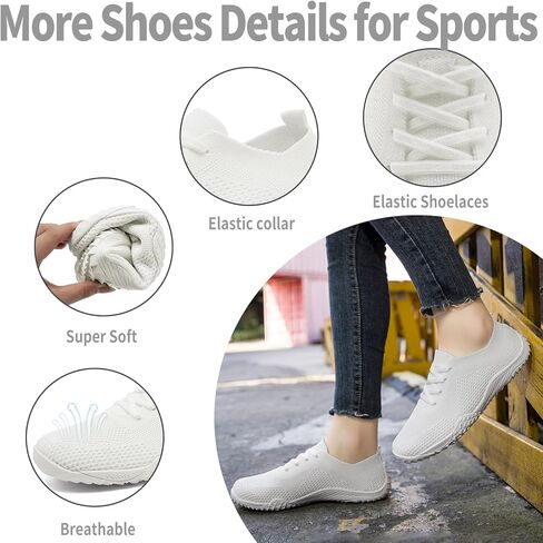Barefoot Shoes Women Zero Drop Minimalist Tennis Sneakers Slip On Lightweight Comfortable for Gym Running Trail Workout Walking Shoes in Saudi Arabia