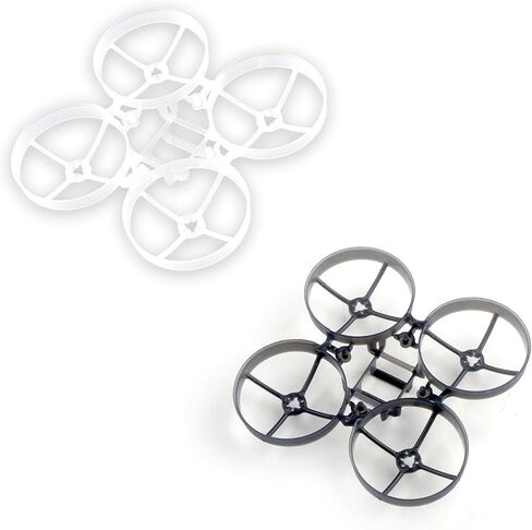 HappyModel 75mm V4 Frame Frame FPV Drone Frame 2PCS-إطار متين خفيف الوزن لـ MOBLITE7 MOBULA7 1S/HD-يدعم الدعائم 40 مم ، وتصميم FC منخفضة ، وأسود وأبيض شفاف in Kuwait