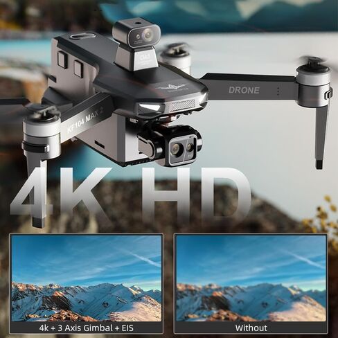 X-Verse KF104 MAX2 بدون طيار مع كاميرا للبالغين 4K ، شاشة RC ، مسافة 6 كم ، 3 محاور GIMBAL EIS ، طائرة بدون طيار احترافية مع تجنب العقبات ، مرور GPS الرقمي Quadcopter ، 3 بطاريات لمدة 120 دقيقة كحد أقصى للطيران in Kuwait
