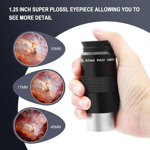 Astromania 1.25" Color/Planetary Filter - #82A Light Blue - Bundle with - SPL Eyepiece Set 1.25 Inch 10 17 40mm in Kuwait
