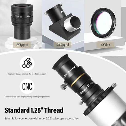 Astromania 1.25" Color/Planetary Filter - #56 Green - Bundle with - 1.25 Inch Telescope Barlow Lens 2X with 3-Elements in Saudi Arabia