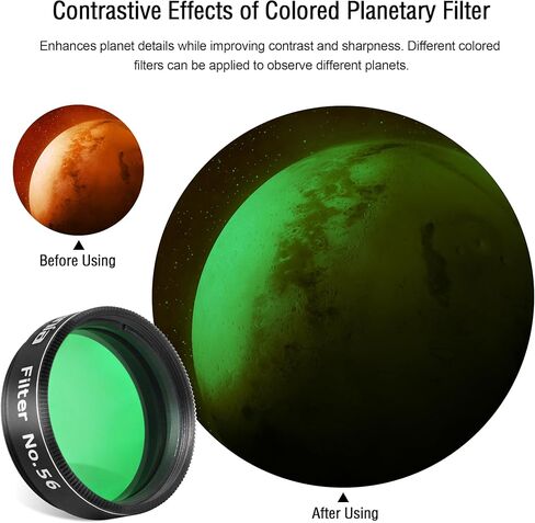 Astromania 1.25" Color/Planetary Filter - #56 Green - Bundle with - Laser Collimator Alignment 1.25 Inch in Saudi Arabia