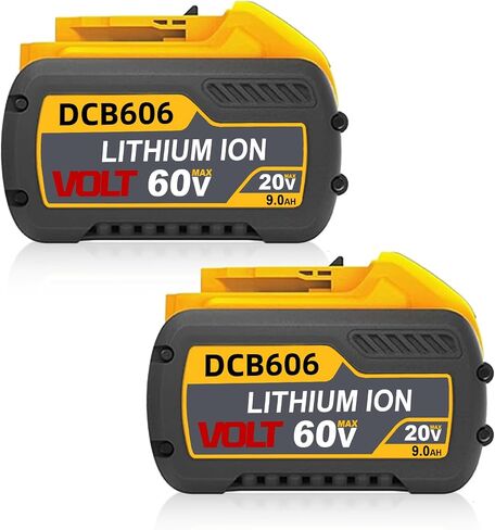 2 Pack 9000mAh/9.0Ah 20V/60V MAX Replacement for DeWalt DCB606 DCB609 DCB612 Batteries Compatible with DeWalt 20V/60V Variable Voltage Battery Chargers and Power Tools in Saudi Arabia