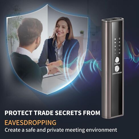 KT-02 Hidden Camera Detector, 2025 New, 5 Levels Sensitivity, 4 Modes to Detect Spy Cameras, Bugs, GPS Trackers, with Flashlight, Audible Alarm/Beeping Mode, for Hotels, Cars, Offices in Saudi Arabia